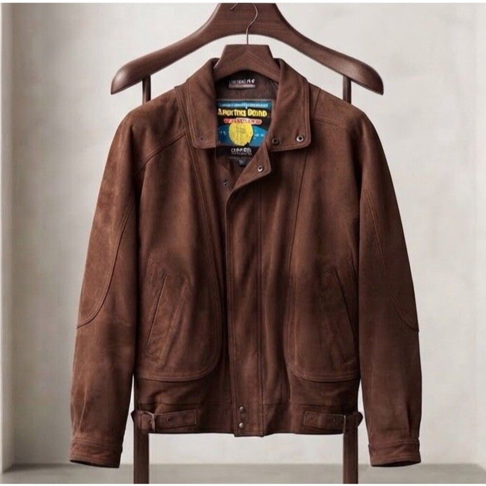 Vtg Wilsons Adventure Bound Brown Leather Suede Thinsulate Bomber Jacket Mens L